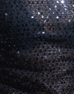 Motel Rocks Vest Tops | Strappy Tops-Dudley Vest Top in Sequin Knit Black SequinKnitBlack