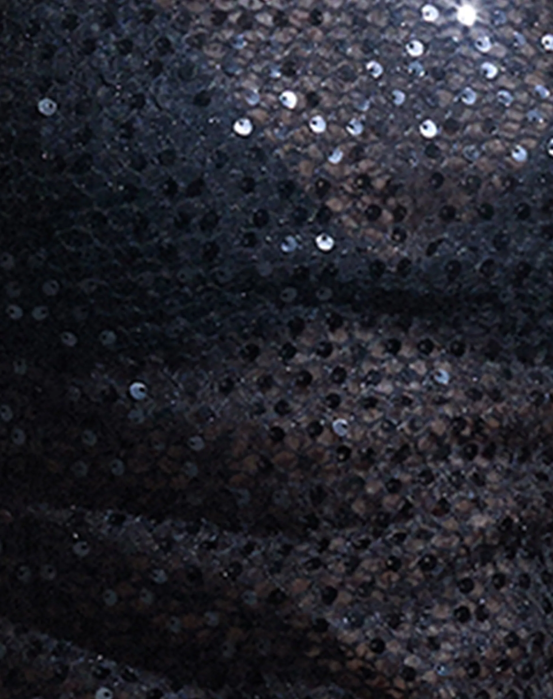 Motel Rocks Vest Tops | Strappy Tops-Dudley Vest Top in Sequin Knit Black SequinKnitBlack
