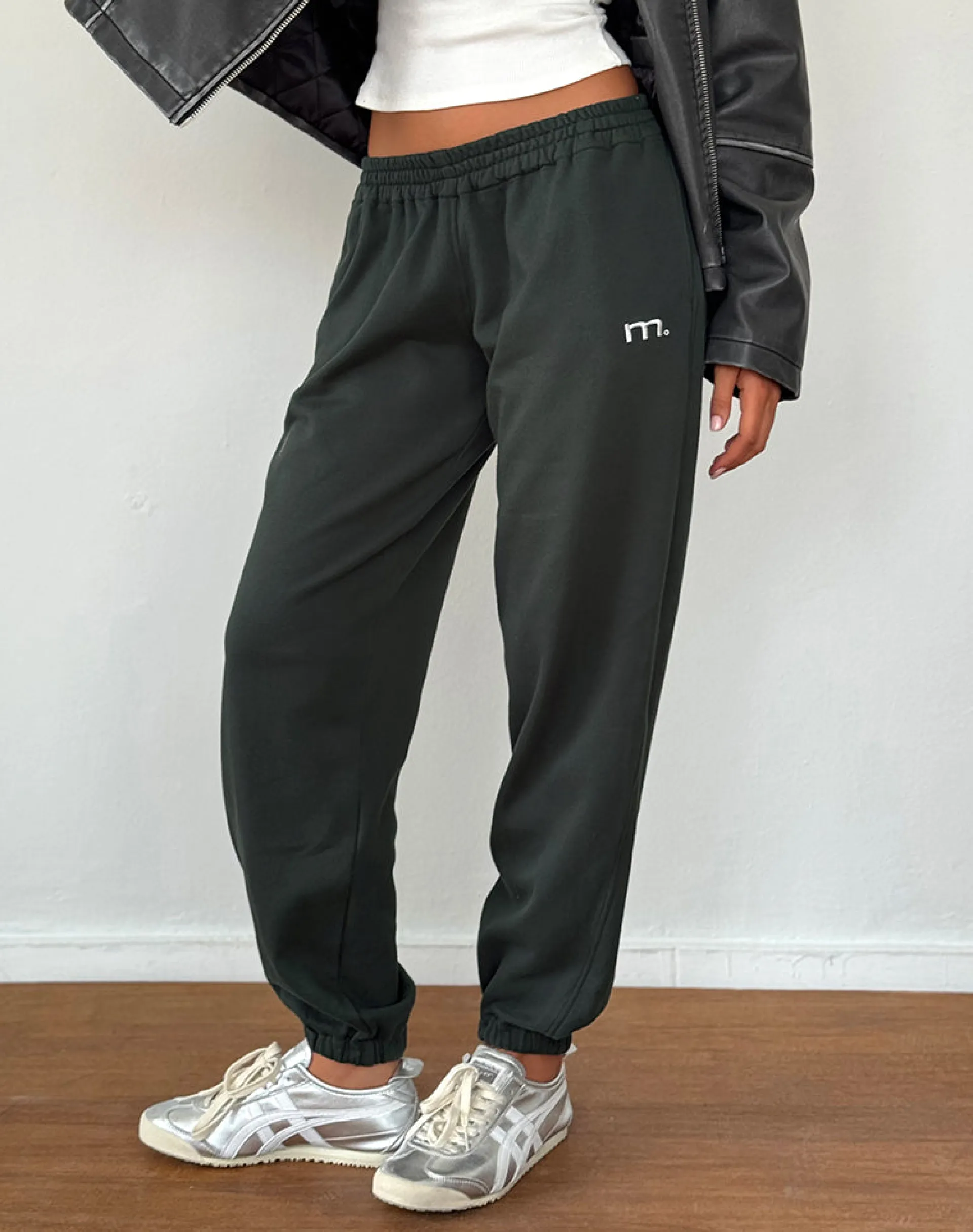 Motel Rocks Basics | Co-Ords-Em Jogger in Beluga Light Grey with M Embroidery BelugaLightGreywithMEmbroidery