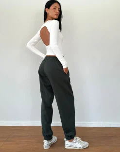 Motel Rocks Basics | Co-Ords-Em Jogger in Beluga Light Grey with M Embroidery BelugaLightGreywithMEmbroidery