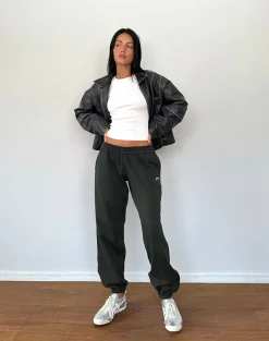 Motel Rocks Basics | Co-Ords-Em Jogger in Beluga Light Grey with M Embroidery BelugaLightGreywithMEmbroidery
