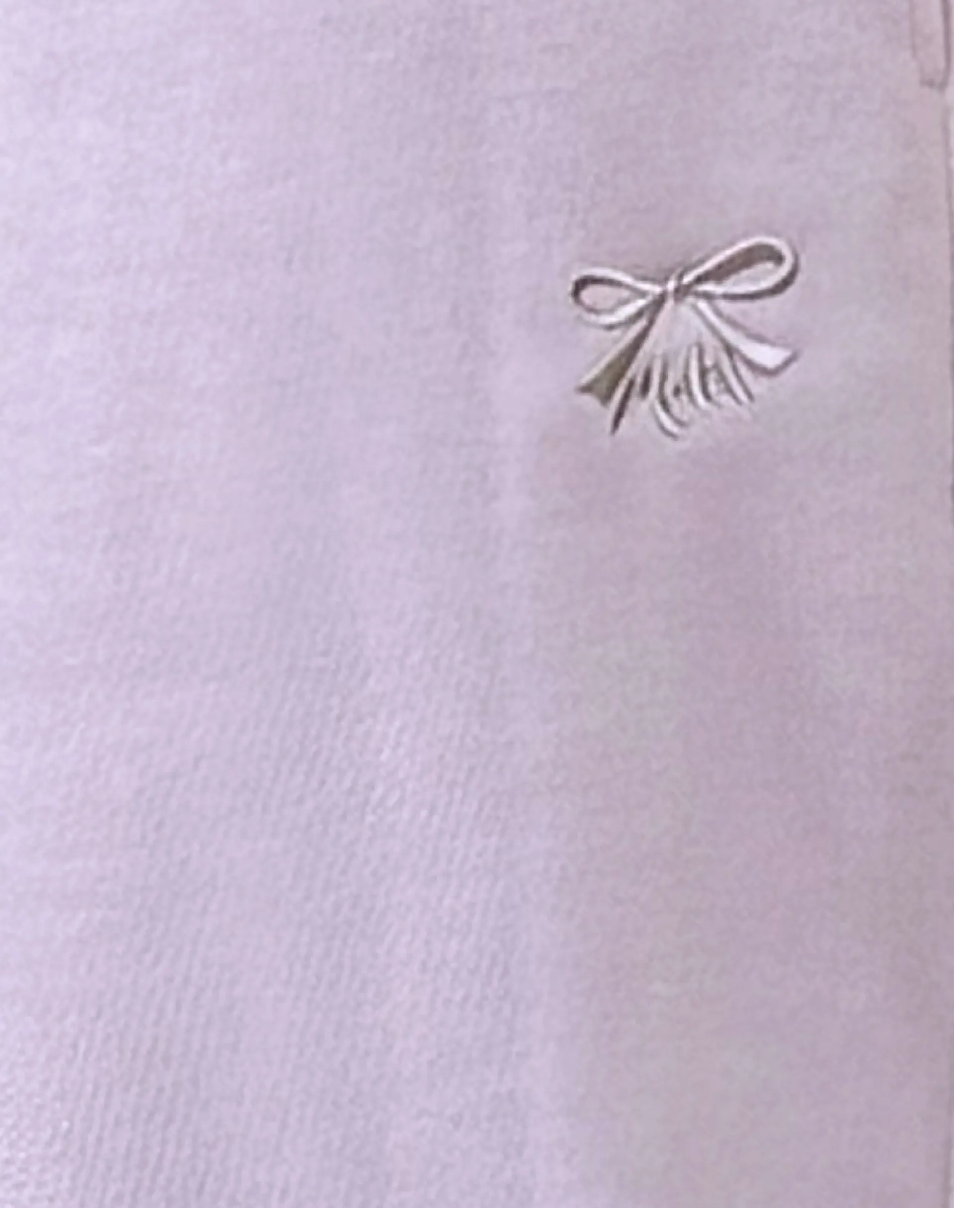 Motel Rocks Basics-Em Jogger in Violet Grey with Bow Embroidery VioletGreywithBowEmbroidery
