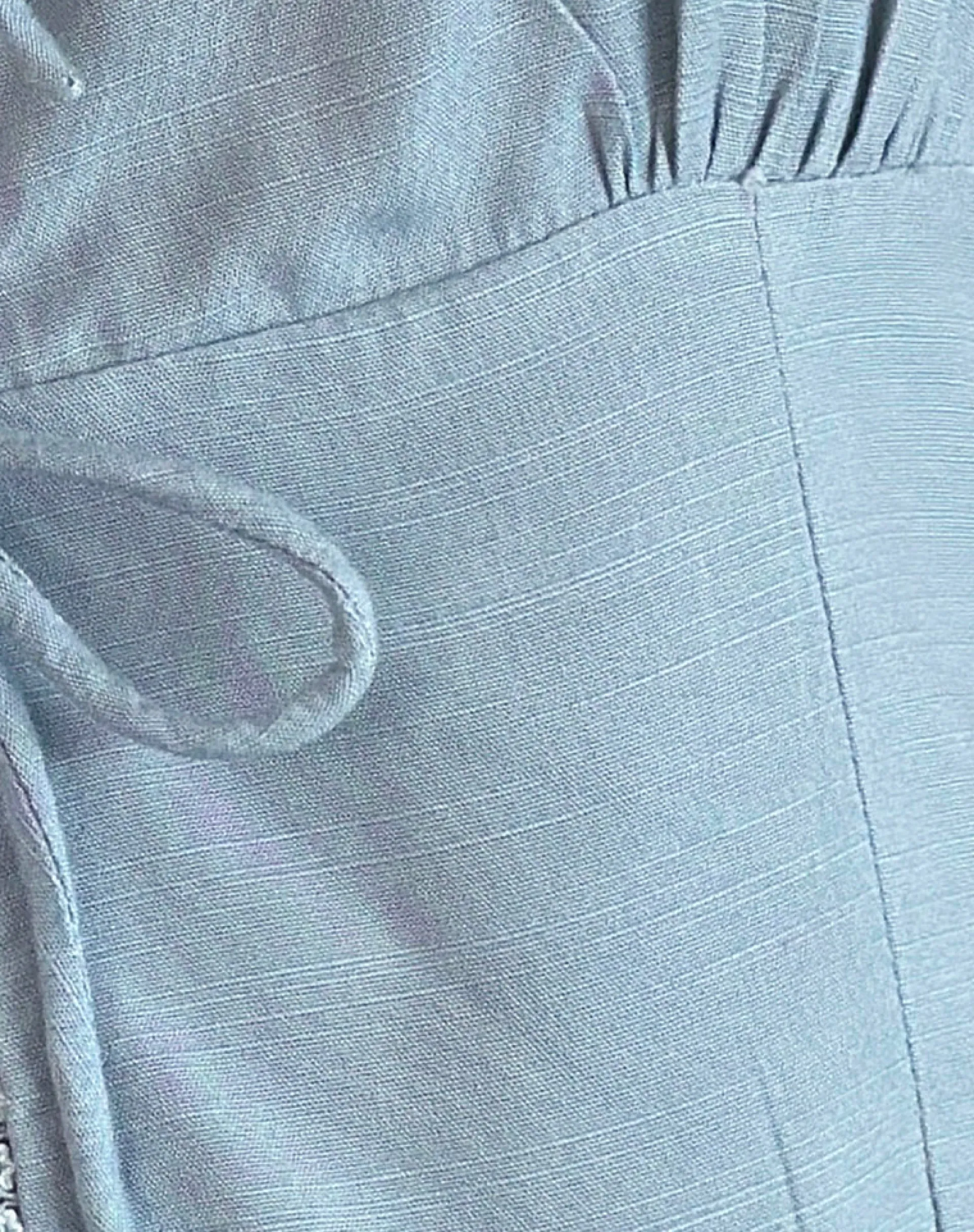 Motel Rocks Basic Tops | Vest Tops-Esau Tie Front Top in Private Slub Nantucket Blue PrivateSlubNantucketBlue