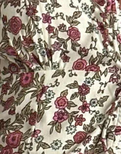 Motel Rocks Co-Ords | Printed Tops-Esau Tie Front Top in Vintage Bloom Ivory vintagebloomivory
