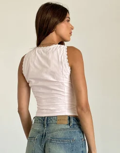 Motel Rocks Strappy Tops | Going Out Tops-Esaula Button Front Top in Light Pink