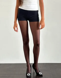 Motel Rocks Micro Shorts-Eunia Shorts in Black