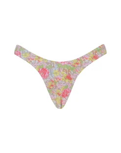 Motel Rocks Swimwear-Farida Bikini Bottom in Pink Abstract Floral Swim PinkAbstractFloralSwim