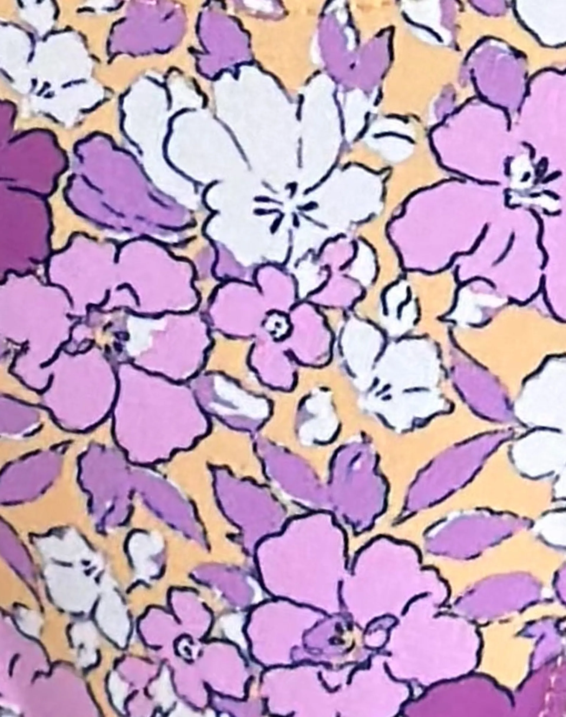 Motel Rocks Swimwear-Farida Bikini Bottoms in Bright Floral Orange and Purple BrightFloralOrangeandPurple