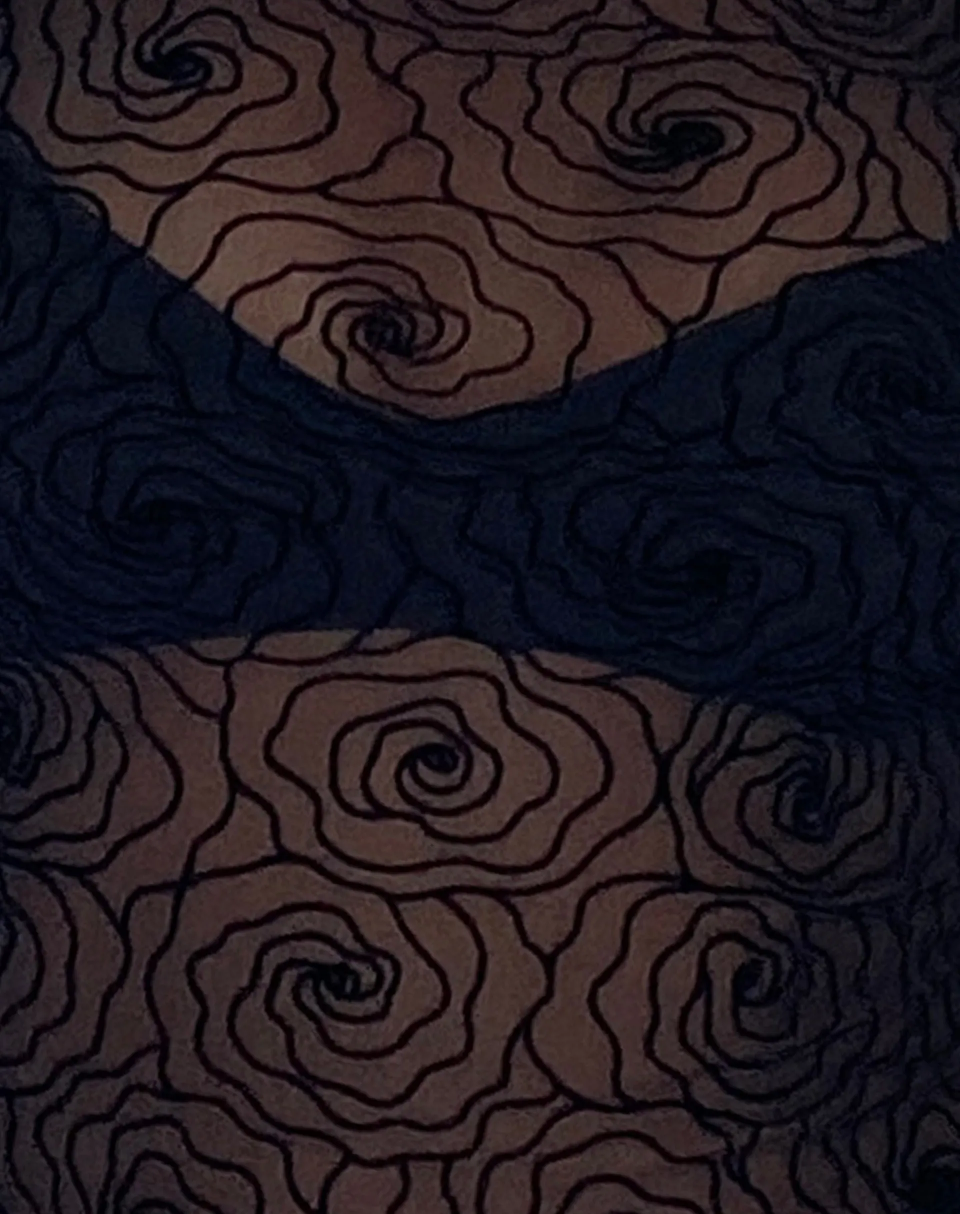 Motel Rocks Printed Dresses | Bodycon Dresses-Florian Unlined Midi Dress in Black Abstract Flower Flock BlackAbstractFlowerFlock