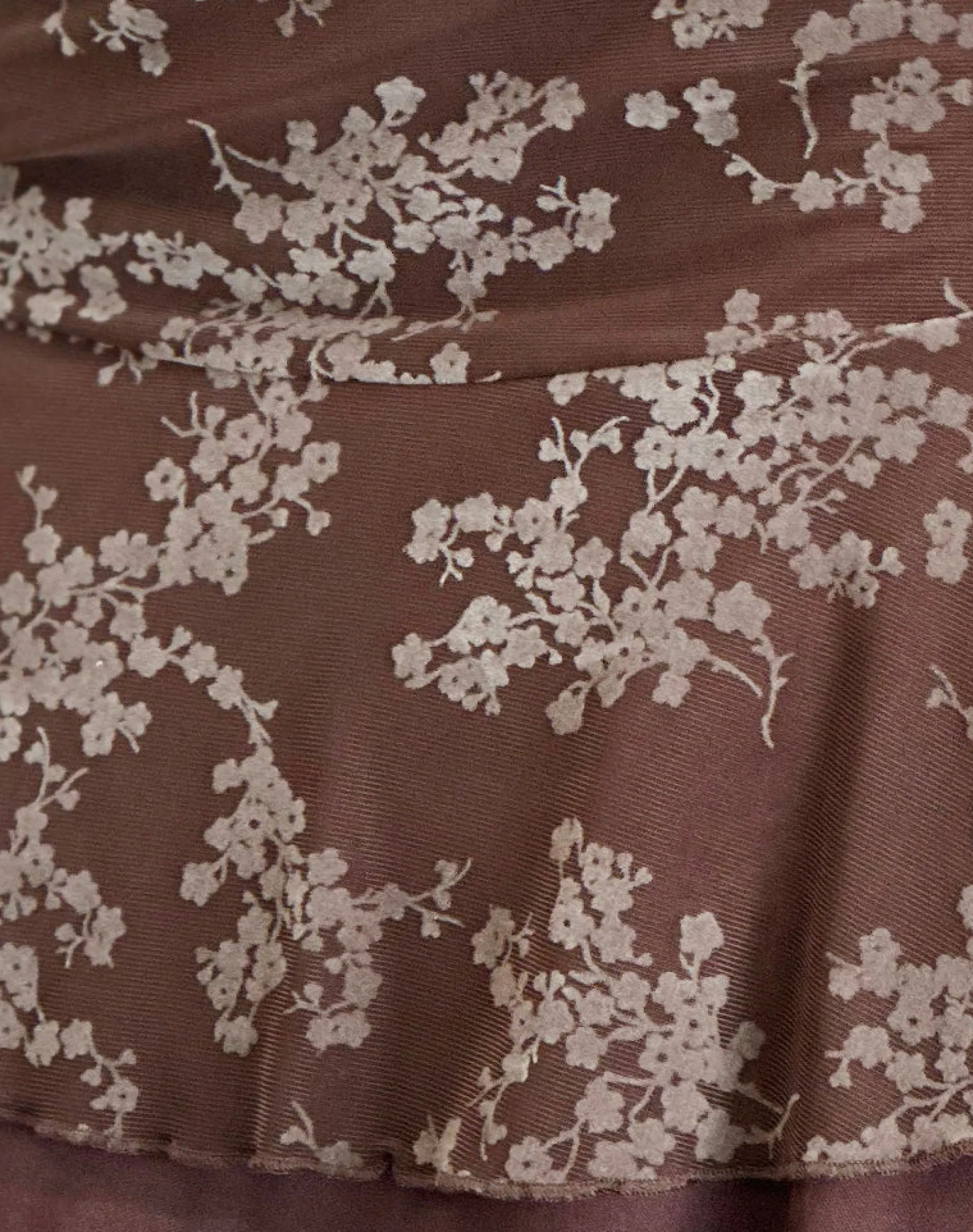 Motel Rocks Mini Skirts-Friska Mini Skirt in Floral Blooming Vines Brown FloralBloomingVinesBrown