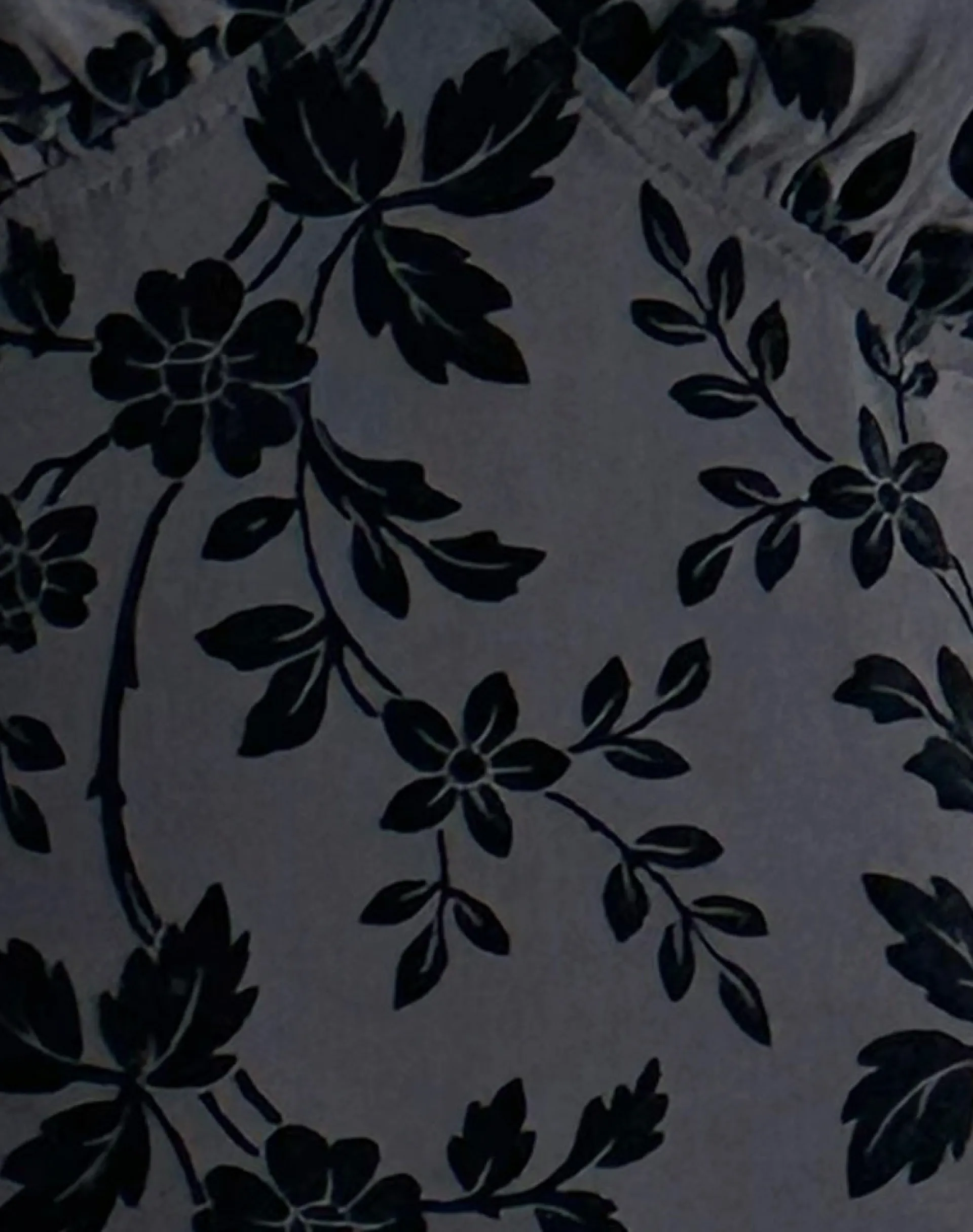 Motel Rocks Printed Dresses | Midi Dresses-Gabriela Midi Dress in Vine Flocked Floral Ocean Storm VineFlockedFloralOceanStorm