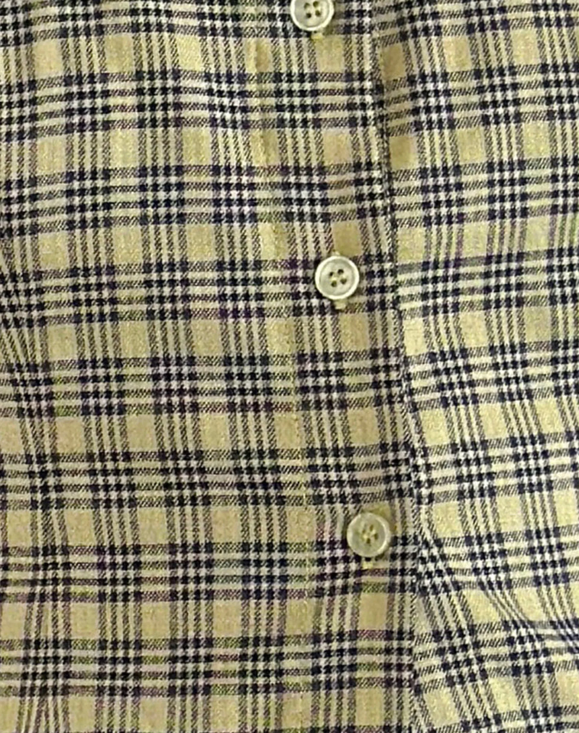 Motel Rocks Tailoring | Vest Tops-Ganita Button Through Vest Top in Yellow Check YellowCheck