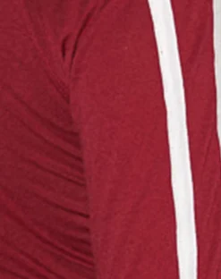 Motel Rocks Long Sleeve Tops-Gavya Long Sleeve Top in Red with White Piping RedwithWhitePiping