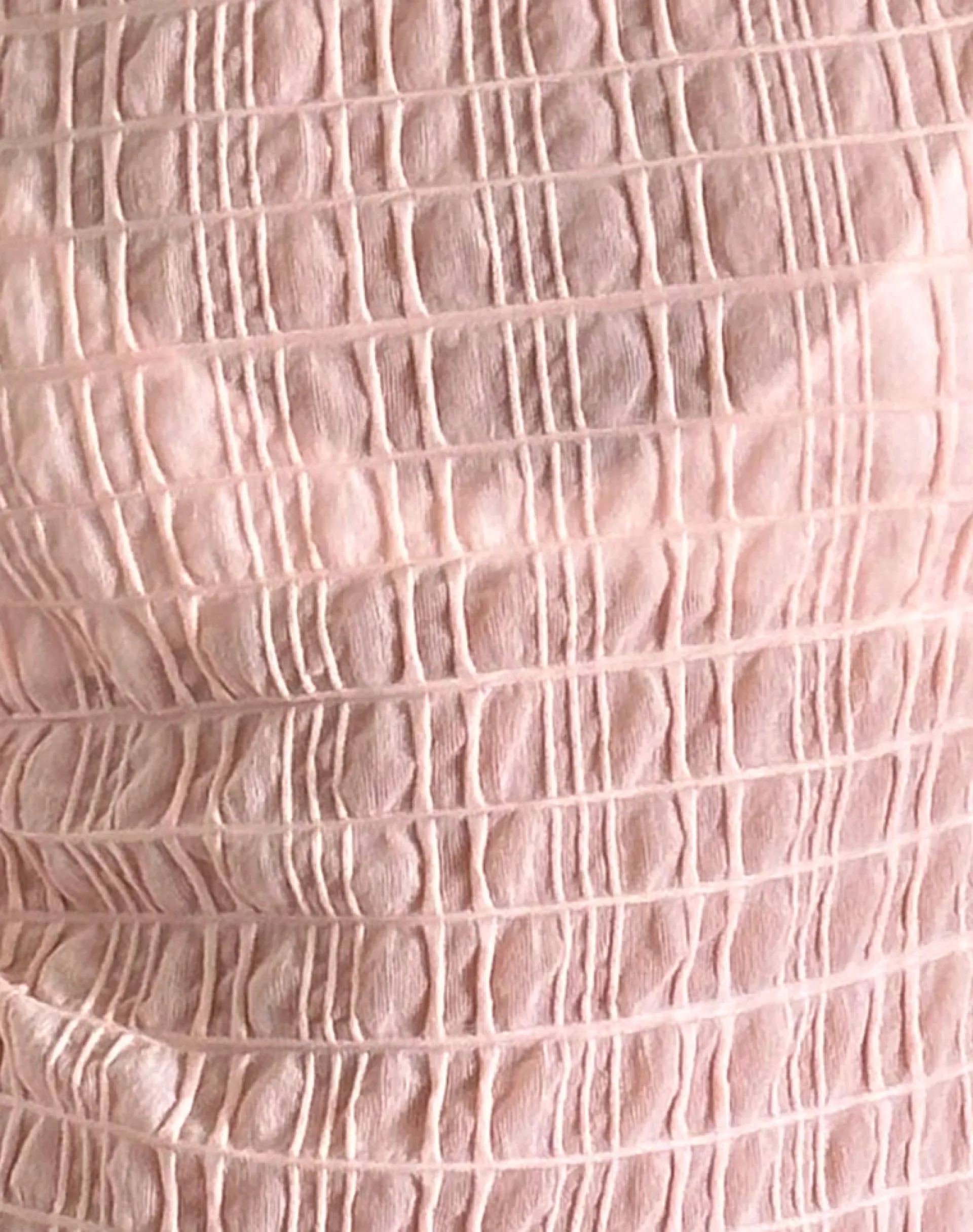 Motel Rocks Basic Tops | Tees-Georgia Textured Mesh Top in Blush Pink