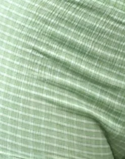 Motel Rocks Micro Shorts | Co-Ords-Ghibli Micro Shorts in Crinkle Check Sage CrinkleCheckSage