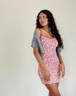 Motel Rocks Printed Dresses | Day Dresses-Gracias Mini Dress in Strawberry 2023 Print