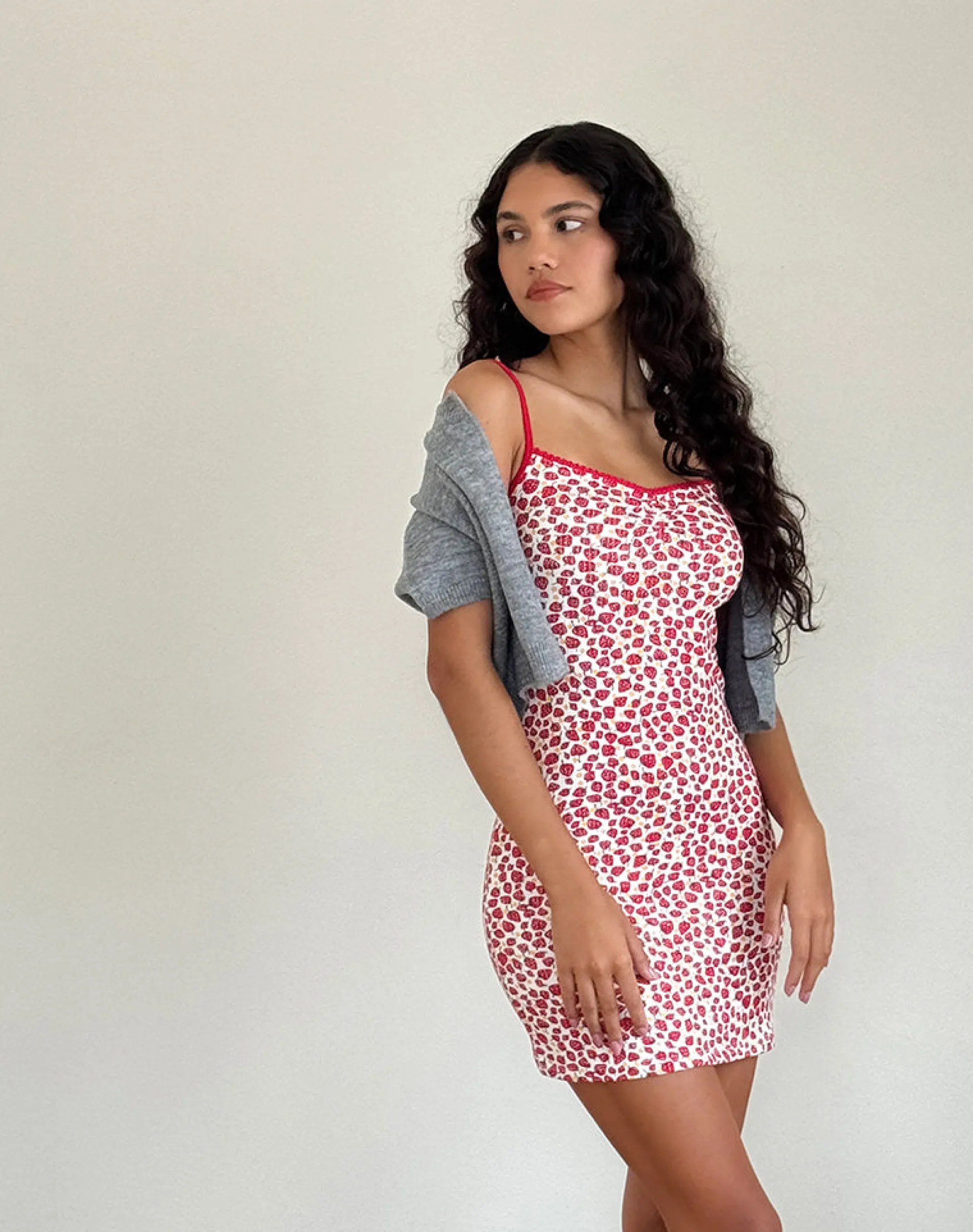 Motel Rocks Printed Dresses | Day Dresses-Gracias Mini Dress in Strawberry 2023 Print