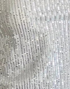Motel Rocks Co-Ords | Sequin Tops-Hala Top in Silver Chrome Drape Mini Sequin SilverChromeDrapeMiniSequin
