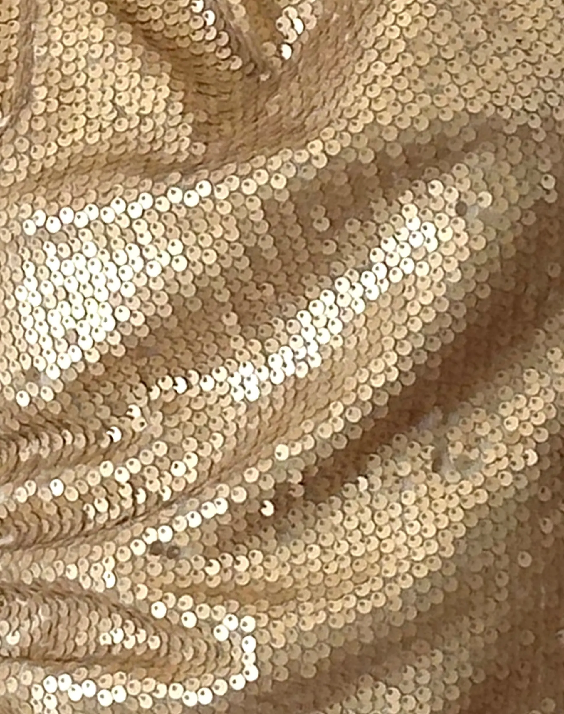 Motel Rocks Going Out Tops-Hala Vest Top in Gold Sequin goldsequin