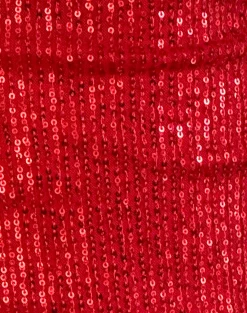 Motel Rocks Co-Ords | Vest Tops-Hala Vest Top in Red Drape Mini Sequin