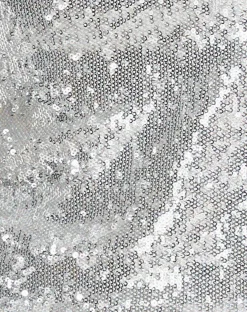 Motel Rocks Vest Tops | Sequin Tops-Hala Vest Top in Silver Chrome SilverChrome