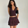 Motel Rocks Co-Ords | Printed Tops-Hevalis Top in Strawberry Polka Black StrawberryPolkaBlack