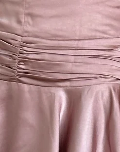 Motel Rocks Party Dresses | Mini Dresses-Hydri Satin Halterneck Mini Dress in Baby Pink BabyPink