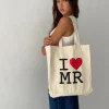 Motel Rocks Accessories-I Heart MR Tote Bag in Off White