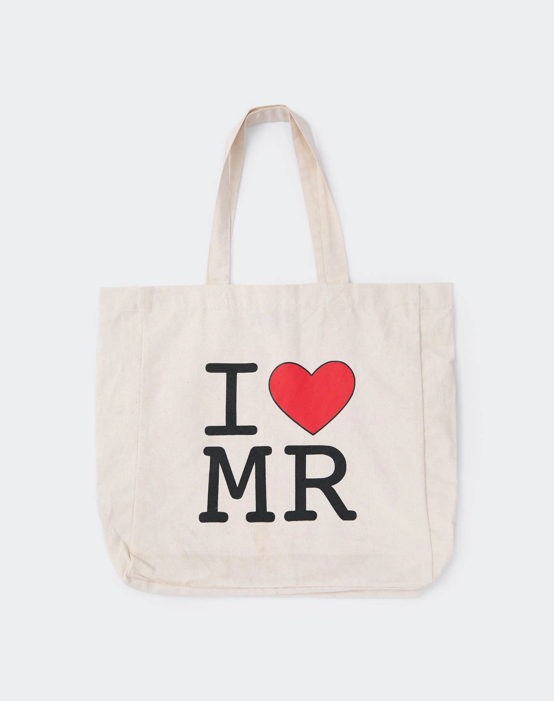 Motel Rocks Accessories-I Heart MR Tote Bag in Off White