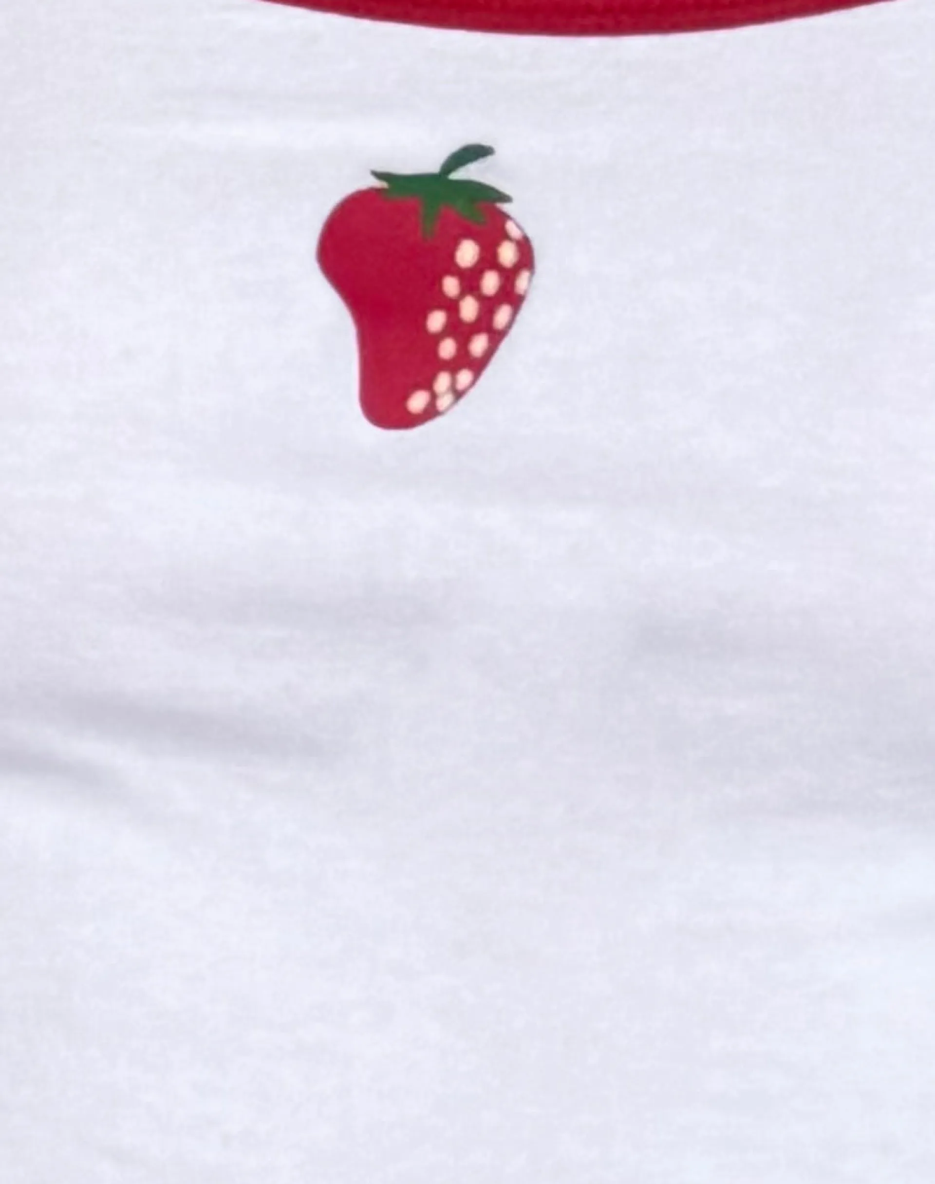 Motel Rocks Basic Tops | Vest Tops-Icah Vest Top in White with Red Binding and Strawberry WhitewithRedBindingandStrawberry