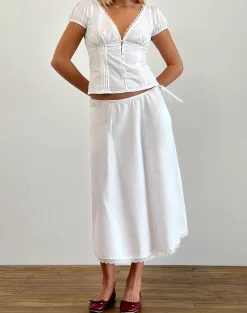 Motel Rocks Tailoring | Corset Tops-Ilias Corset Top in Poplin White PoplinWhite