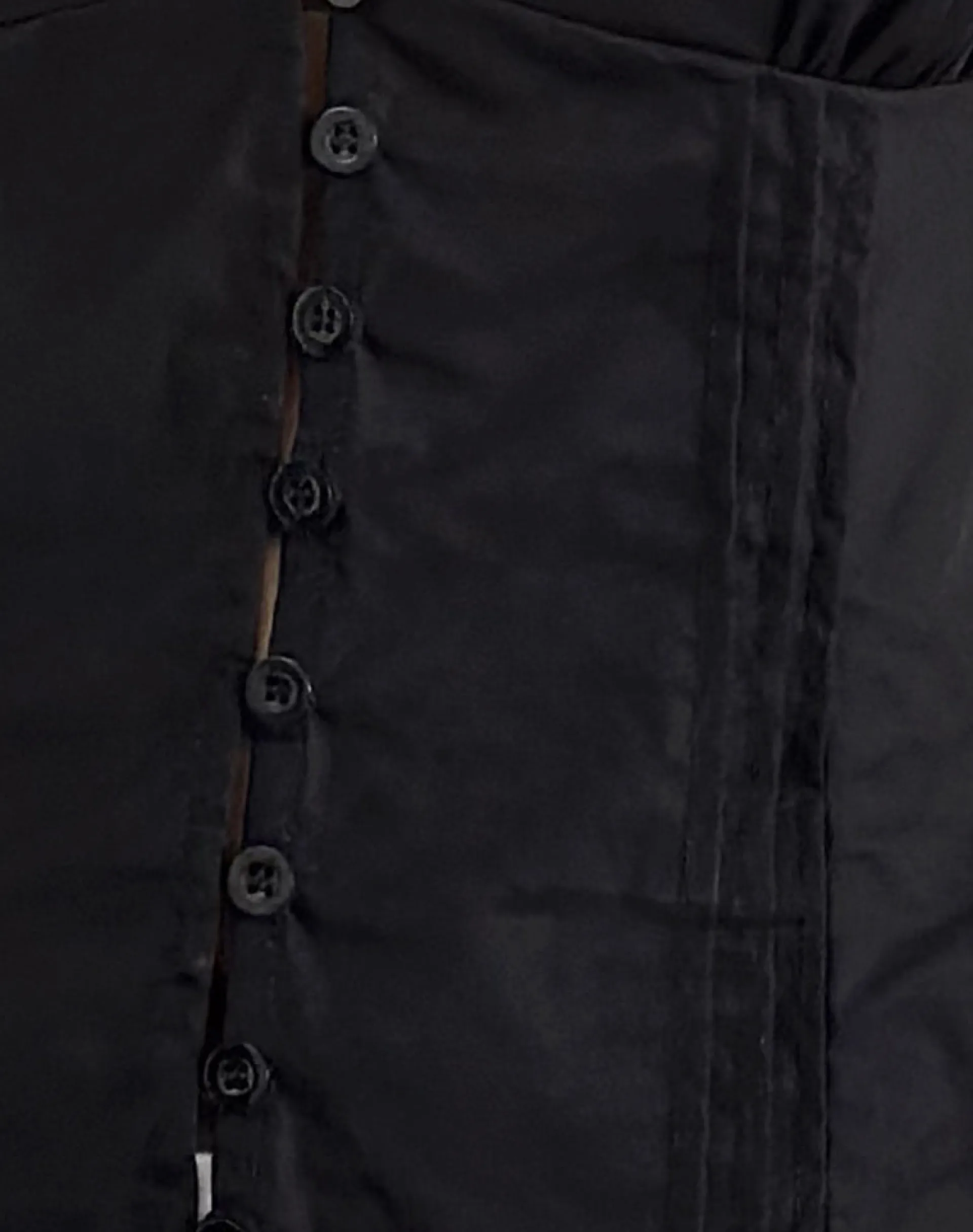Motel Rocks Shirts And Blouses | Corset Tops-Ilias Corset Top in Poplin Black PoplinBlack