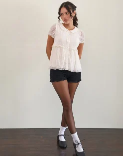 Motel Rocks Shirts And Blouses | Lace Tops-Immy Blouse in Lace Ivory LaceIvory