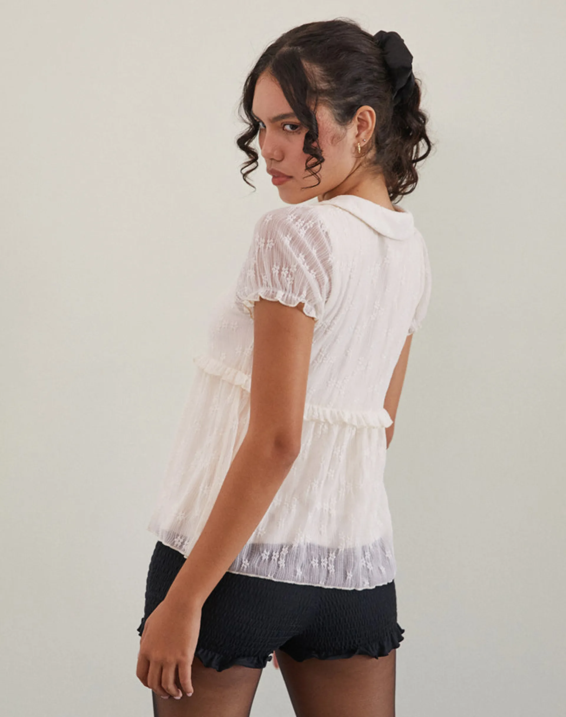 Motel Rocks Shirts And Blouses | Lace Tops-Immy Blouse in Lace Ivory LaceIvory