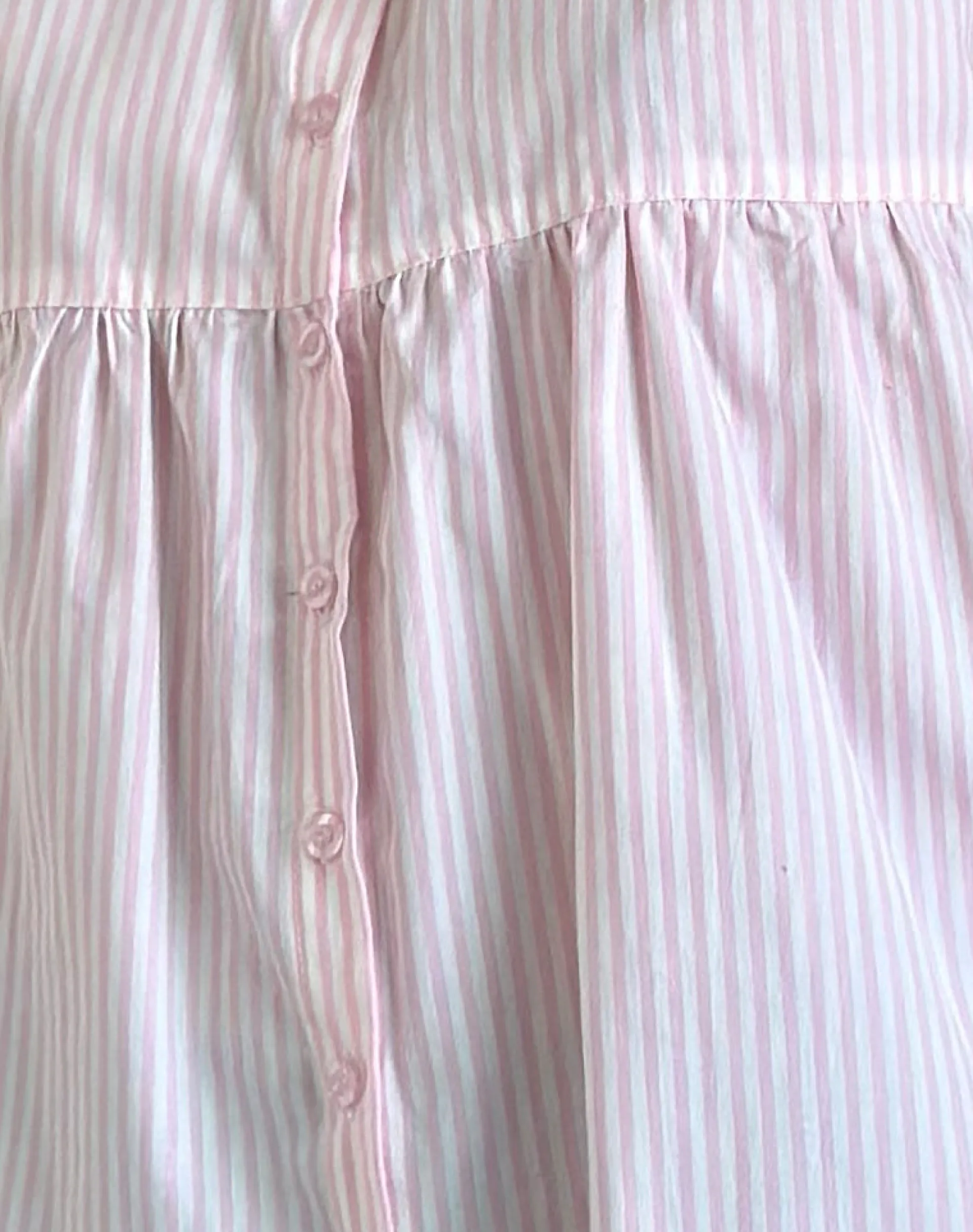 Motel Rocks Shirts And Blouses-Immy Top in Small Stripe Vertical Candy Pink SmallStripeVerticalCandyPink