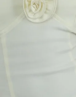 Motel Rocks Strappy Tops | Going Out Tops-Indus Cami Top in Cream with Rosette Feature CreamwithRosetteFeature