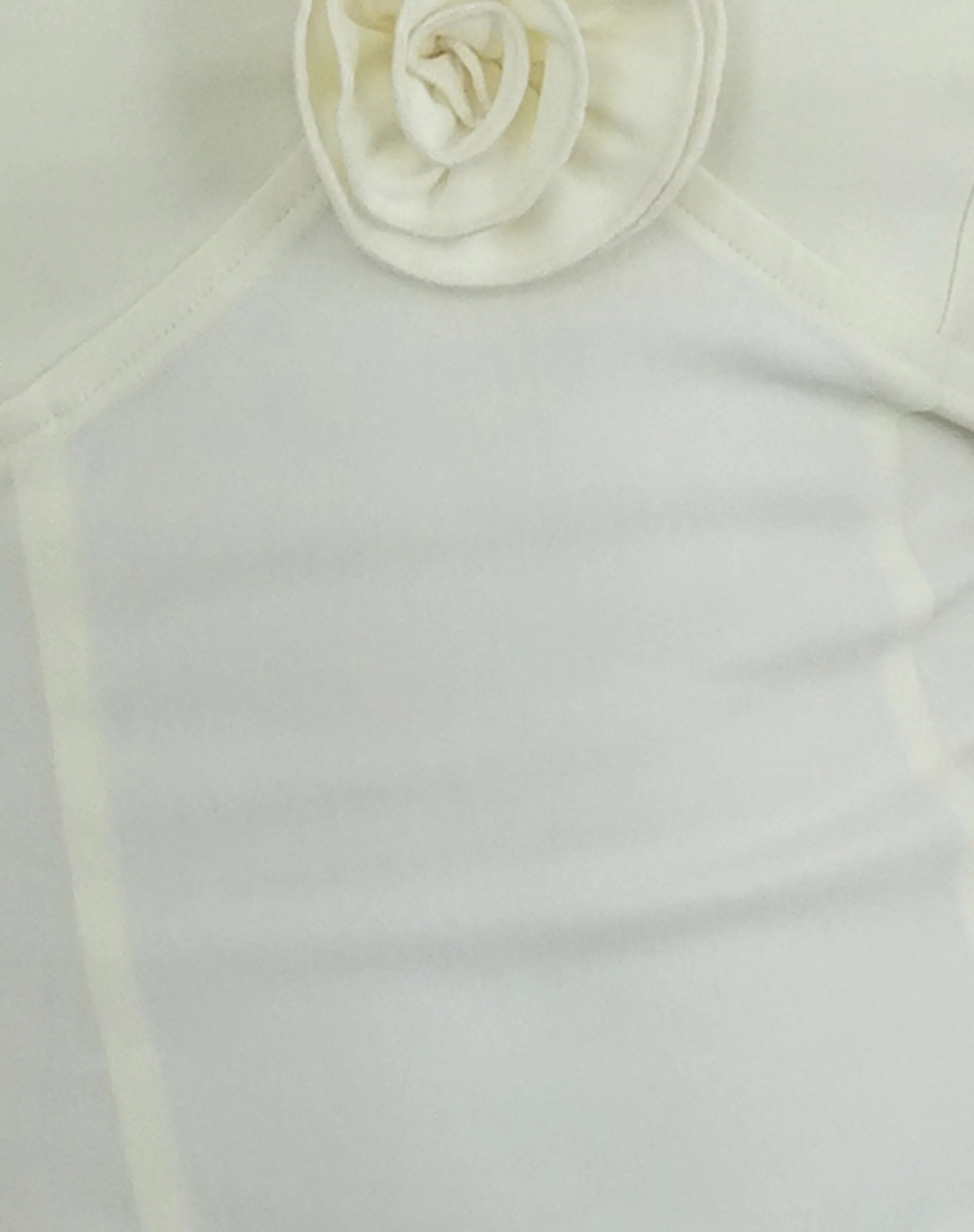 Motel Rocks Strappy Tops | Going Out Tops-Indus Cami Top in Cream with Rosette Feature CreamwithRosetteFeature