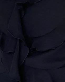 Motel Rocks Strappy Tops-Irama Asymmetric Ruffle Top in Black