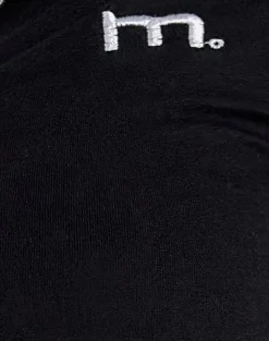 Motel Rocks Basics | Basic Tops-Isda Top in Black with White Binding and M Embroidery BlackwithWhiteBindingandMEmbroidery