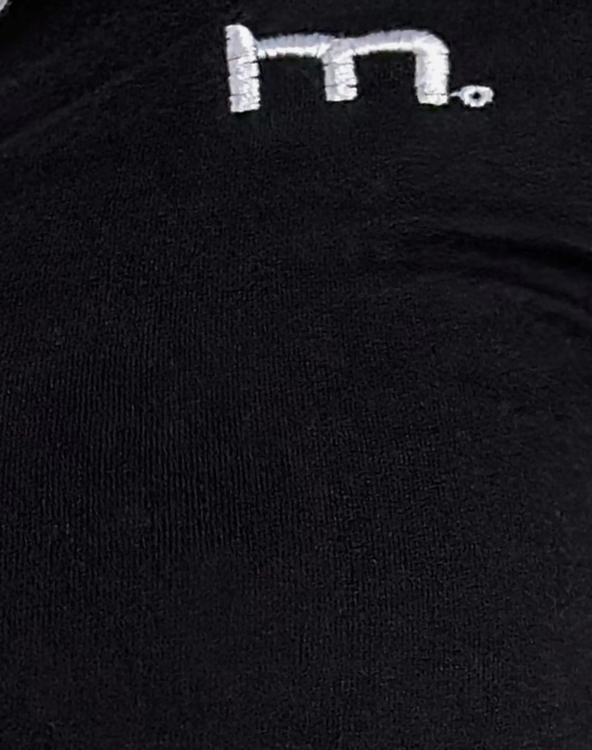 Motel Rocks Basics | Basic Tops-Isda Top in Black with White Binding and M Embroidery BlackwithWhiteBindingandMEmbroidery