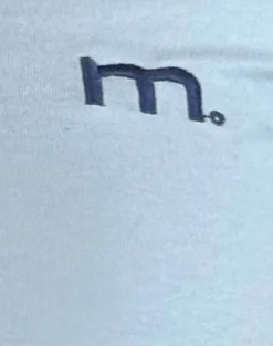 Motel Rocks Tees-Isda Top in Nantucket Blue with Navy Binding and M Embroidery NantucketBluewithNavyBindingandMEmbroidery