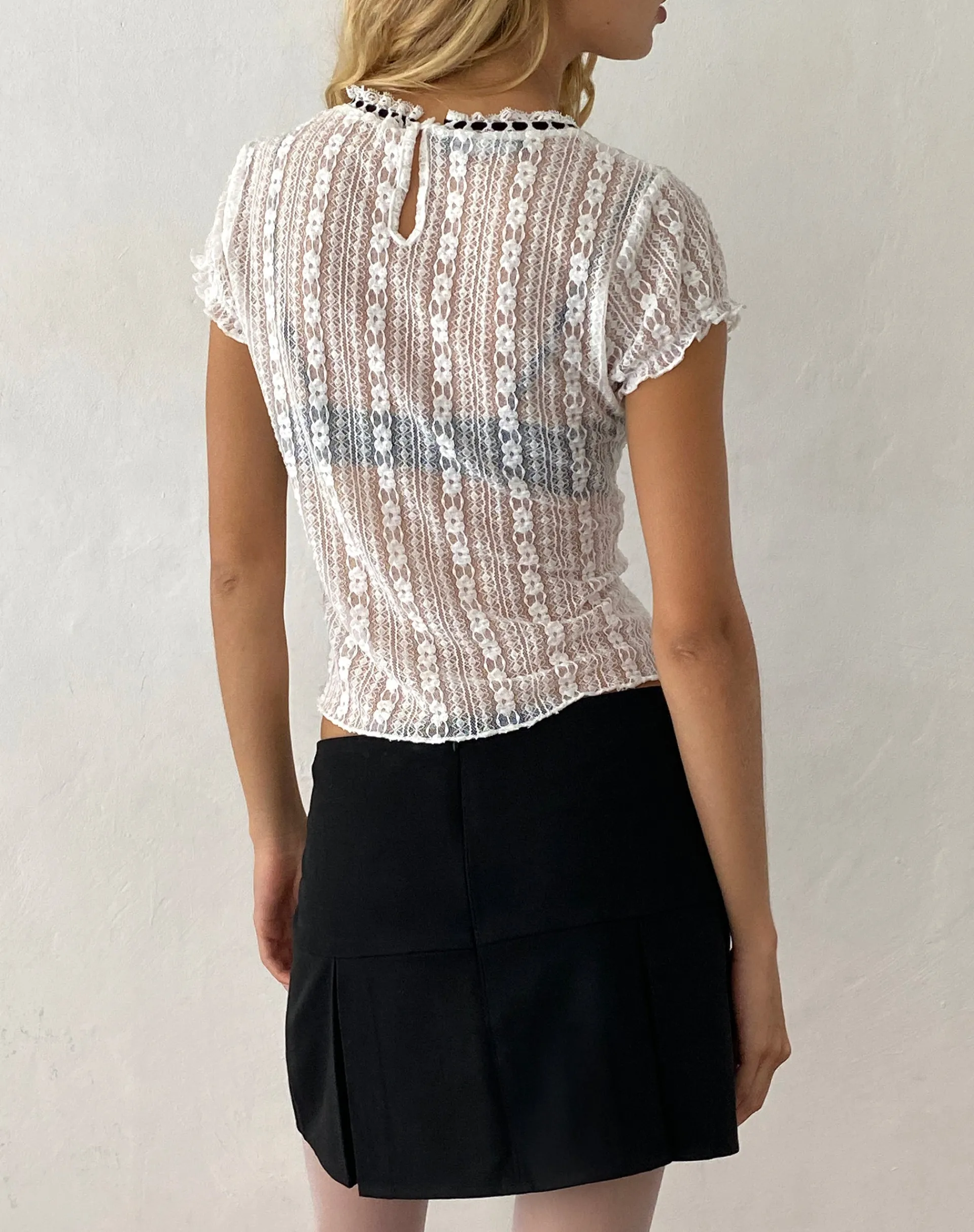 Motel Rocks A Line Skirts | Pleated Skirts-Istaka Mini Skirt in Black Tailoring BlackTailoring