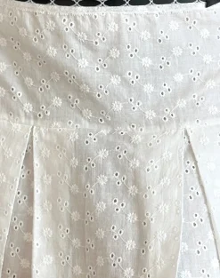 Motel Rocks Co-Ords | Pleated Skirts-Istana Skirt in Broderie White