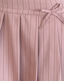 Motel Rocks Printed Dresses | Day Dresses-Jadzia Drop Waist Mini Dress in Blush Pinstripe BlushPinstripe