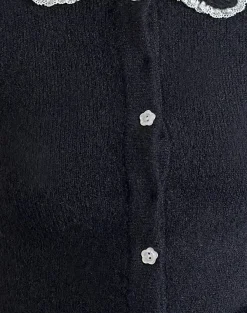 Motel Rocks Tailoring-Jaiko Cardigan in Knit Black