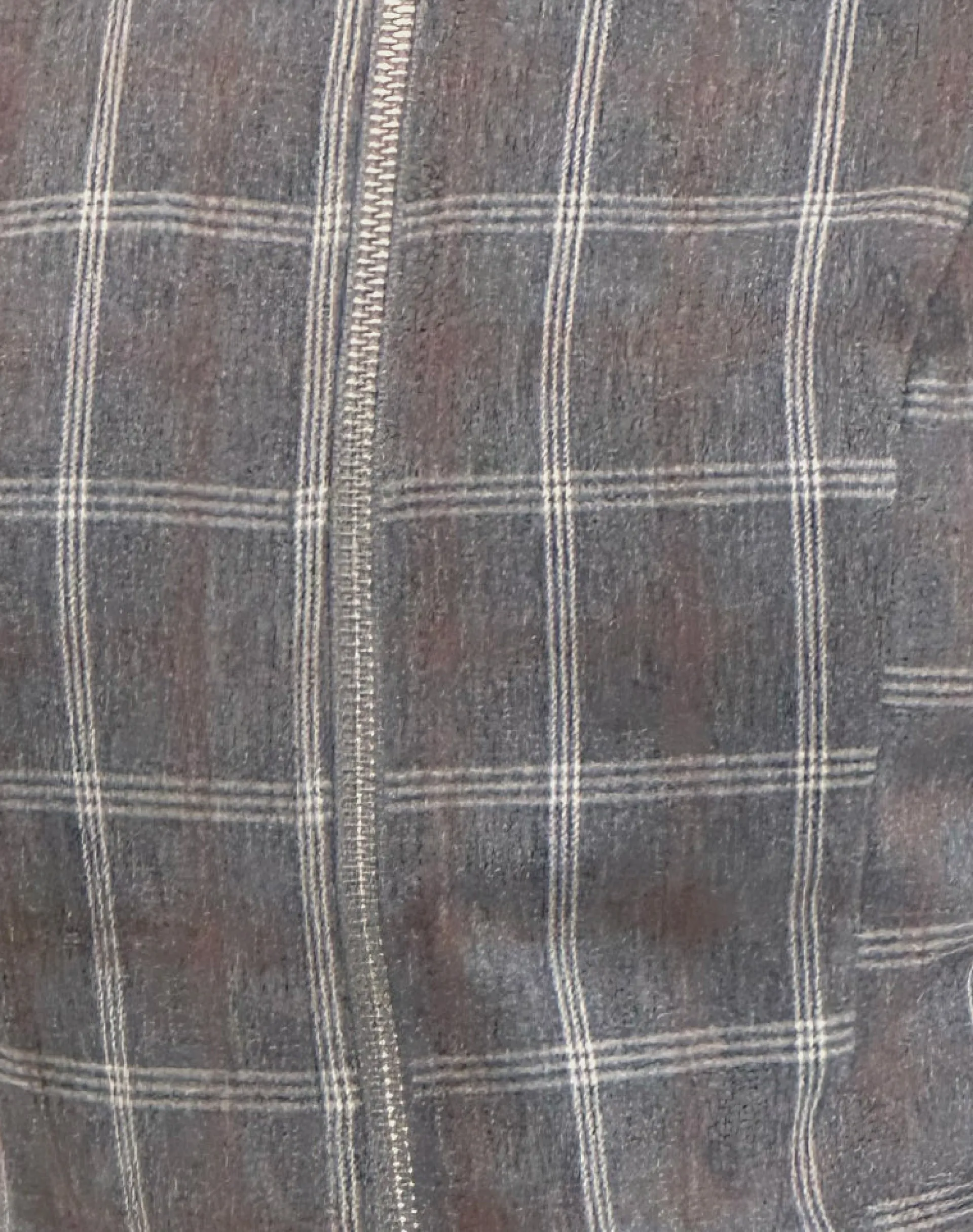 Motel Rocks Tailoring | Vest Tops-Janae Zip Vest Top in Grey Check GreyCheck