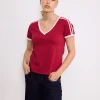 Motel Rocks Basic Tops | Tees-Janan Top in Adrenaline Red with White Binding AdrenalineRedwithWhiteBinding