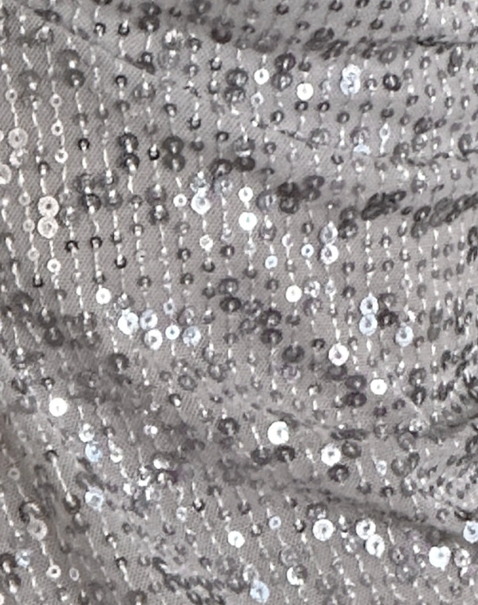 Motel Rocks Halterneck Tops | Sequin Tops-Janar Halterneck Top in Gauzy Sequin Silver GauzySequinSilver
