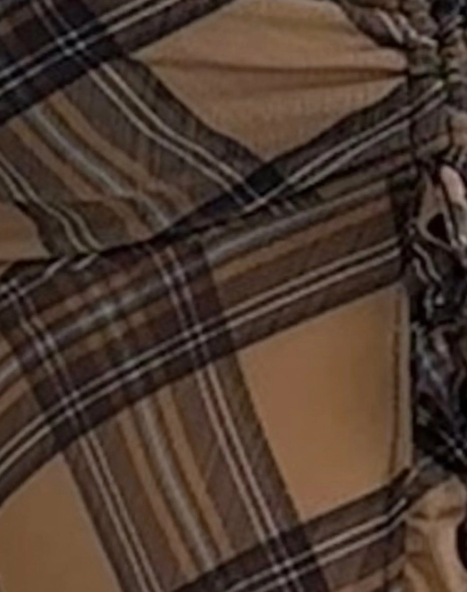 Motel Rocks Printed Tops | Strappy Tops-Jaraga Butterfly Top in Brown Check BrownCheck