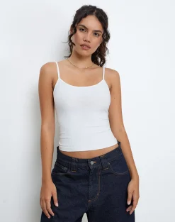 Motel Rocks Basics | Basic Tops-Jasila Vest Top in White